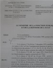 Arrêté de réclassement